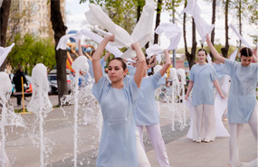 Торжественное открытие фонтанов "Мелодия воды"